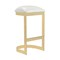 Manhattan Comfort Aura Bar Stool in White and Polished Brass, PK3 3-BS006-WH - alternate 4